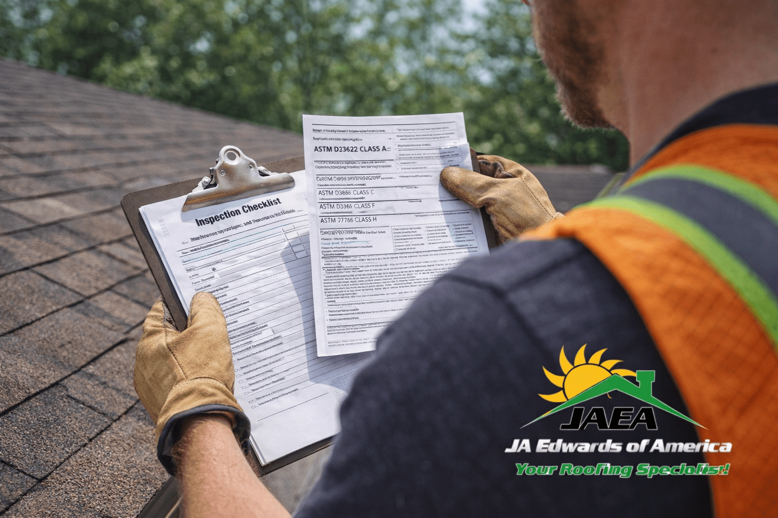 OIR-B1-1802 form or inspector documenting roof-to-wall attachment